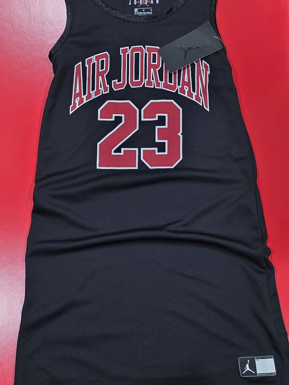 Air Jordan 23 Black Basketball Jersey Dress Size Medium 10-12 Years